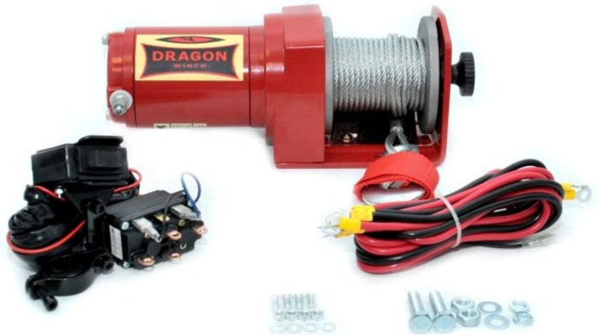 Troliu Atv Dragon Winch 0.9CP, 12V, 907Kg, 10M DWM2000ST