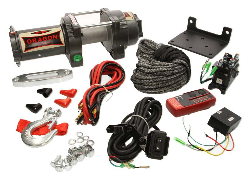 Troliu Atv Dragon Winch 1.6CP, 12V, 1588Kg, 15M DWH3500HD-S