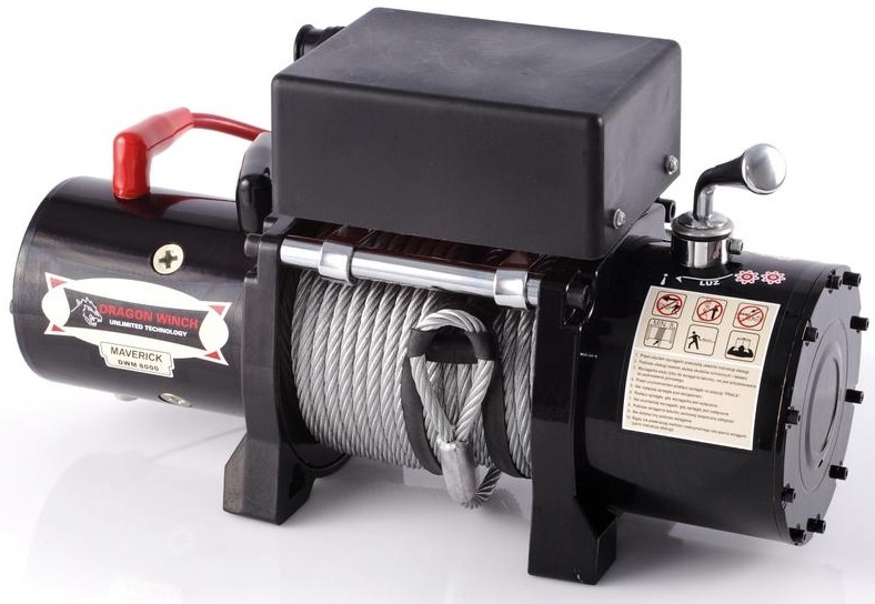 Troliu Atv Dragon Winch 5.5CP, 12V, 3629Kg, 24M DWM8000