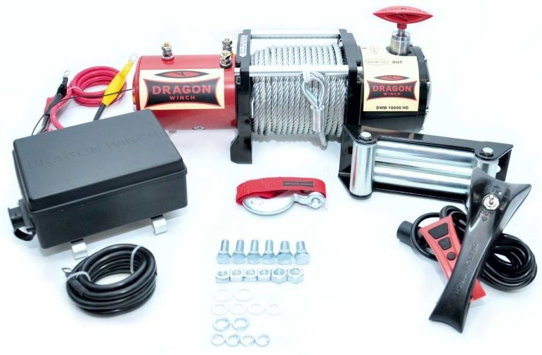 Troliu Atv Dragon Winch 6.8CP, 12V, 4536Kg, 24M DWM10000