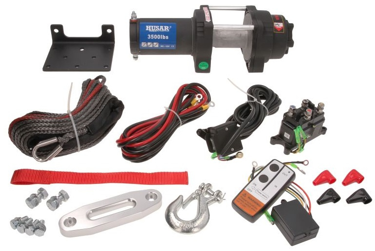 Troliu Atv Husar Winch 1.5CP, 12V, 1588Kg, 12M BSTS3500LBS-S