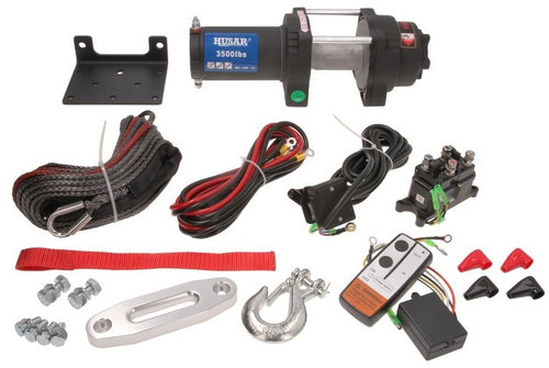 Troliu Atv Husar Winch 1.5CP, 12V, 1588Kg, 12M BSTS3500LBS-S
