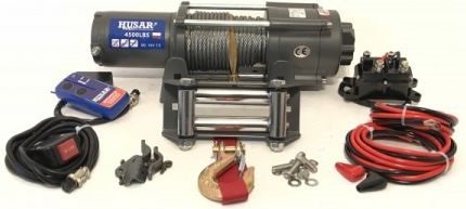 Troliu Atv Husar Winch 2.5CP, 12V, 2041Kg, 14.5M BSTS4500LBS-S