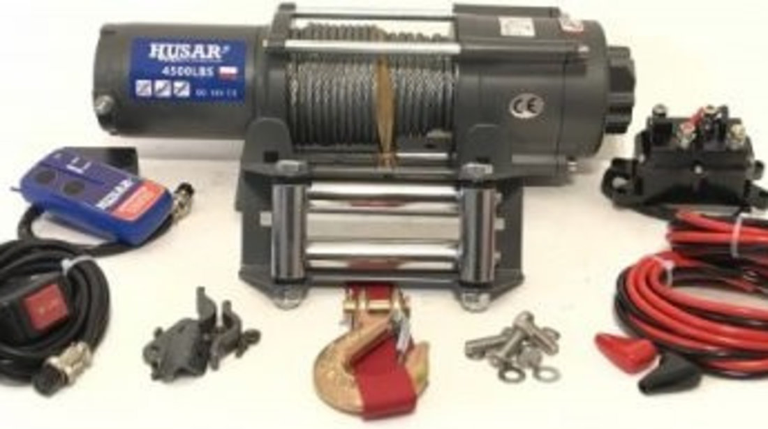 Troliu Atv Husar Winch 2.5CP, 12V, 2041Kg, 14.5M BSTS4500LBS