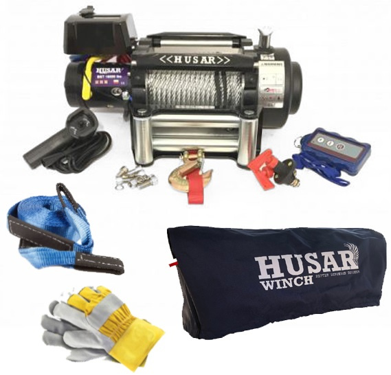 Troliu Atv Husar Winch 5.5CP, 12V, 8172Kg, 25.5M BSTS18000LBS24VKIT1
