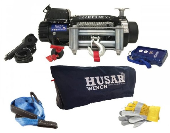 Troliu Atv Husar Winch 6.7CP, 12V, 6350Kg, 28.5M BSTS14000LBS24VKIT1