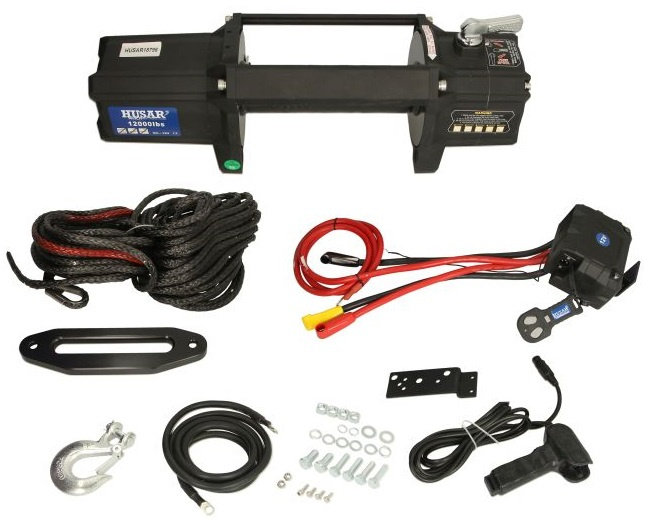 Troliu Atv Husar Winch 6CP, 12V, 5443Kg, 24M BSTS12000LBS12V-S