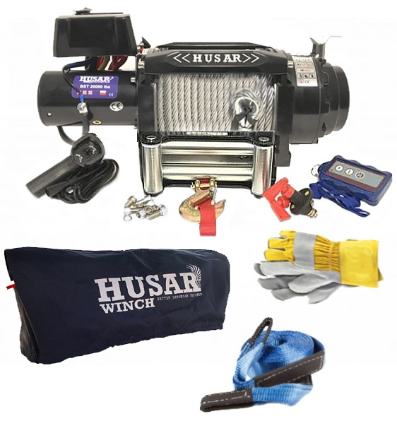 Troliu Atv Husar Winch 7.9CP, 12V, 9072Kg, 26.5M BSTS20000LBS24VKIT1