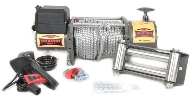Troliu Dragon Winch 24V, 7257Kg, 31M DWT16000HD24V