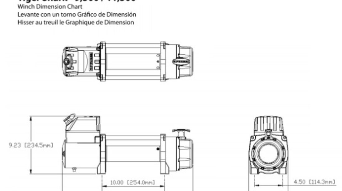 Troliu electric Superwinch Tiger Shark 11500lbs (trage 5216kg)