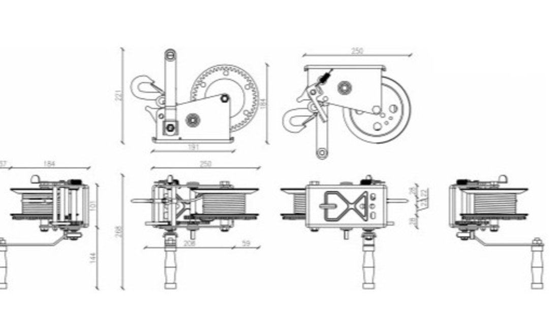 Troliu manual  sintetic Dragon Winch 3500lbs(trage 1588kg)