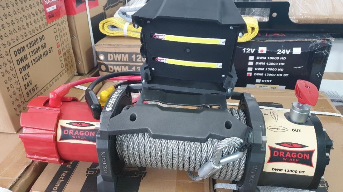 Troliu model 2024,DRAGON WINCH ST 13000lbs( 5897 kg) 12 V