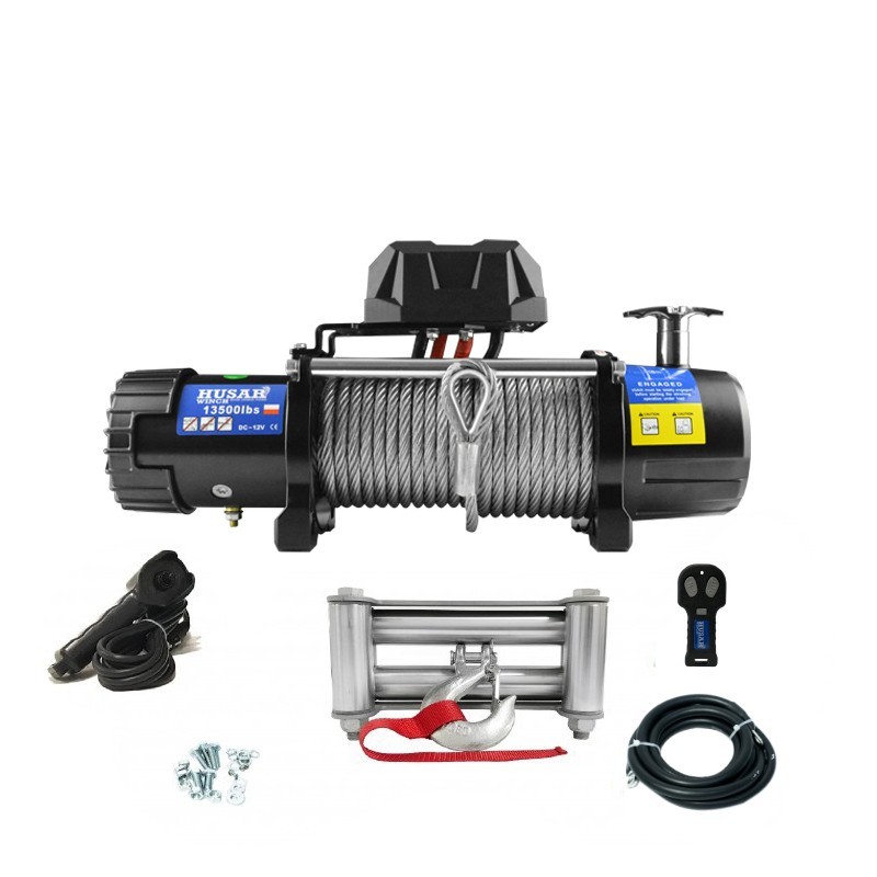 Troliu model nou HUSAR WINCH 13500 lbs (trage 6124 kg)
