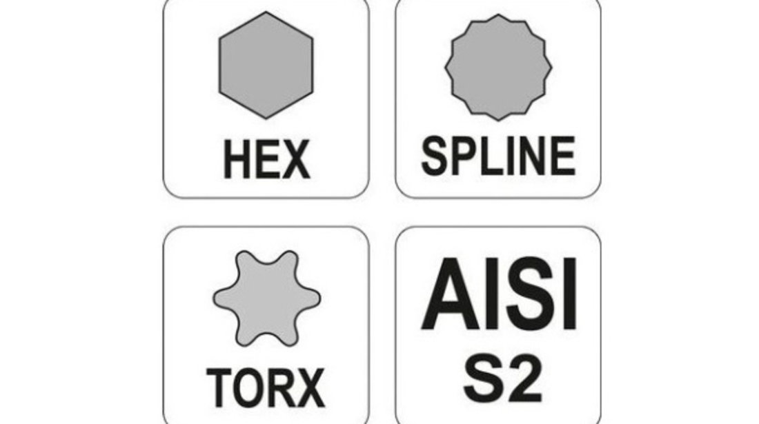 Trusa Biți Torx, Hex Si Spline 40 Piese Cr v Yato YT-0400