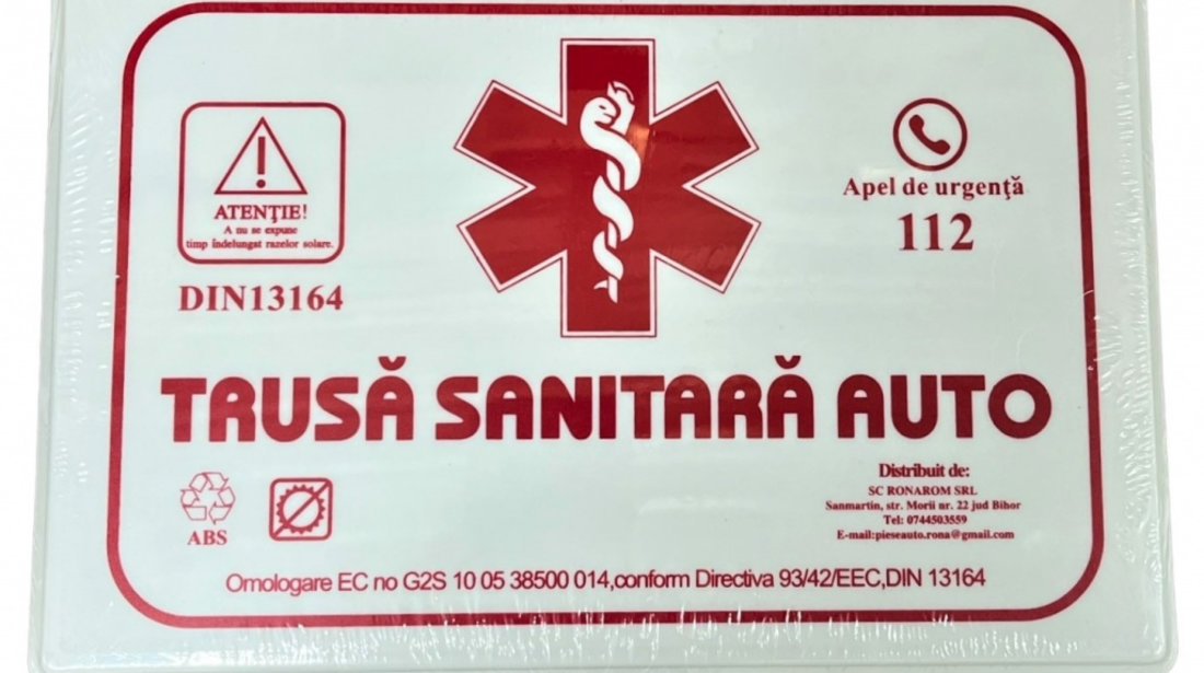 Trusa Medicala In Cutie Alba Conforma Cu Standardul DIN13164 100223-1