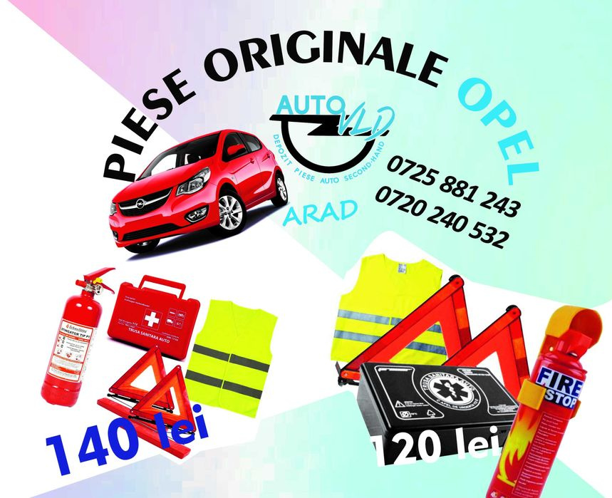 Trusa prim ajutor stingator auto triunghi vesta vld273