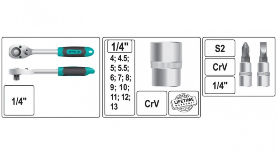 Trusa Scule Auto Stels 29 Piese 14100