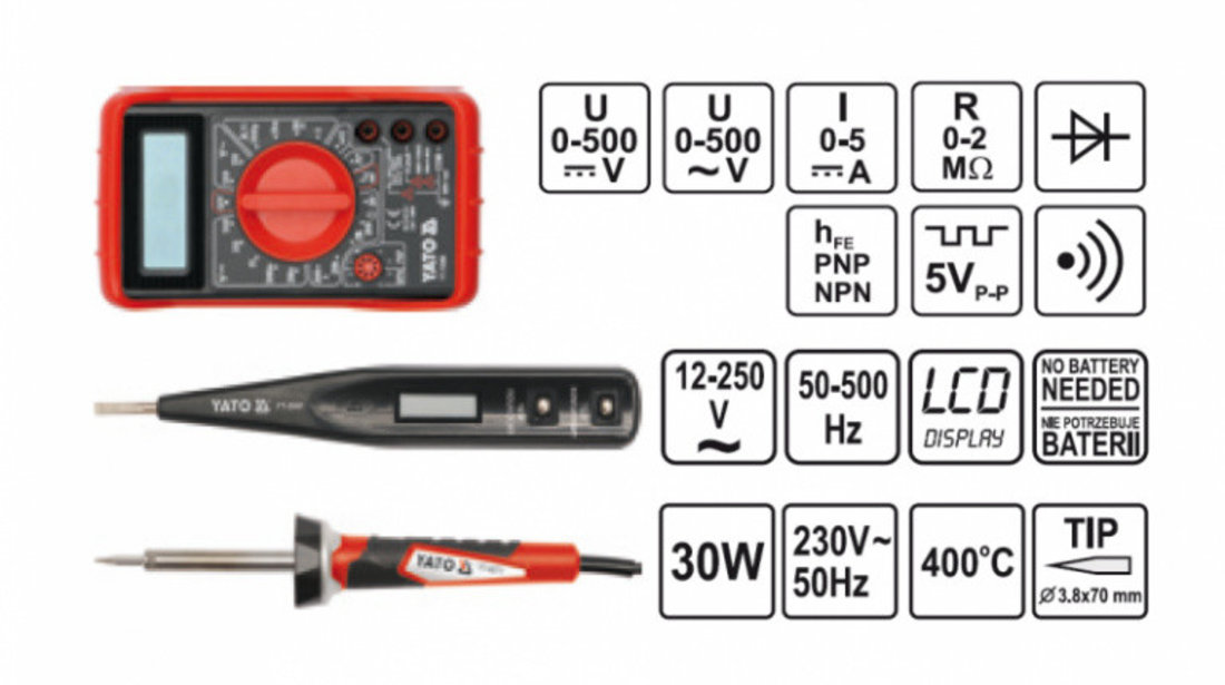 Trusa Scule Electricieni Yato 68 Piese YT39009