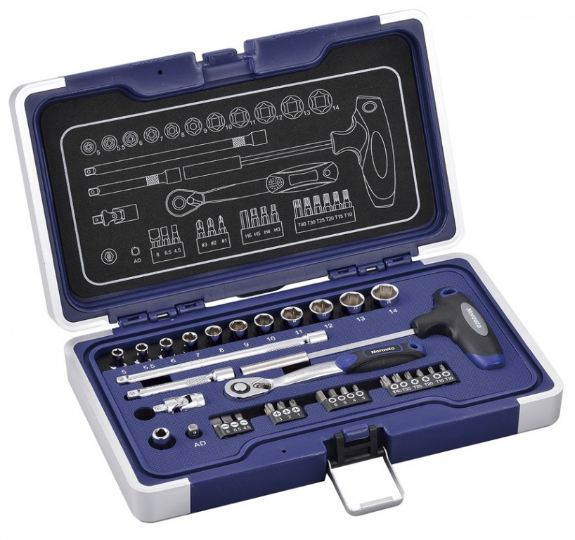 Trusa Scule Set 34 Buc Cheie Clichet 1/4 Norauto NO6119