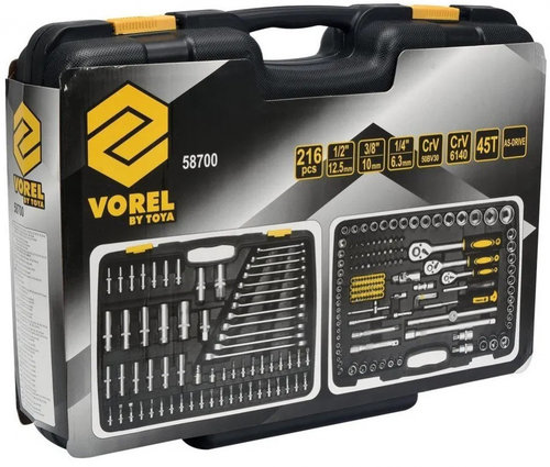 Trusa Scule Vorel XXL 1/2&quot; 216 Piese VYT-58700