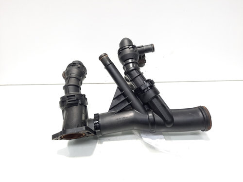 Tub apa cu corp termostat, cod 04L121026F, Skoda Octavia 3 (5E3), 1.6 TDI, CLH (id:613190)