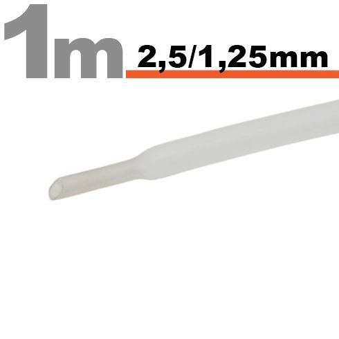 Tub Termocontractibil Handy Transparent 2,5 / 1,25mm 11020T