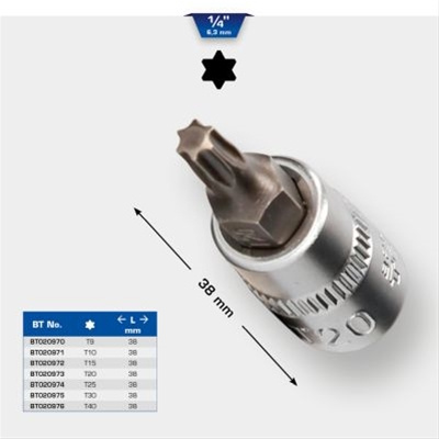 Tubulara 1/4 Cu Bit Torx T25-brilliant Tools BT020974