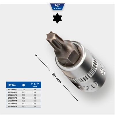 Tubulara 1/4 Cu Bit Torx T25-brilliant Tools BT020974