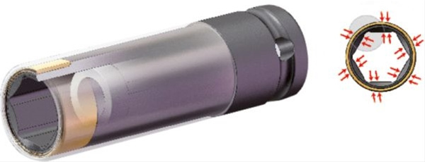 Tubulara De Impact 1/2 Hexagonala 22 Mm Slimpower Ks Tools 515.0995