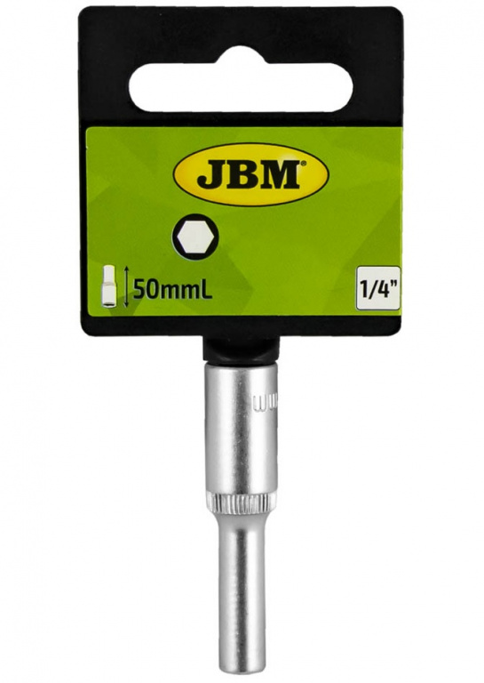 Tubulara Hexagonala Lunga 50mm Cromata 1/4` 13mm Jbm 10098
