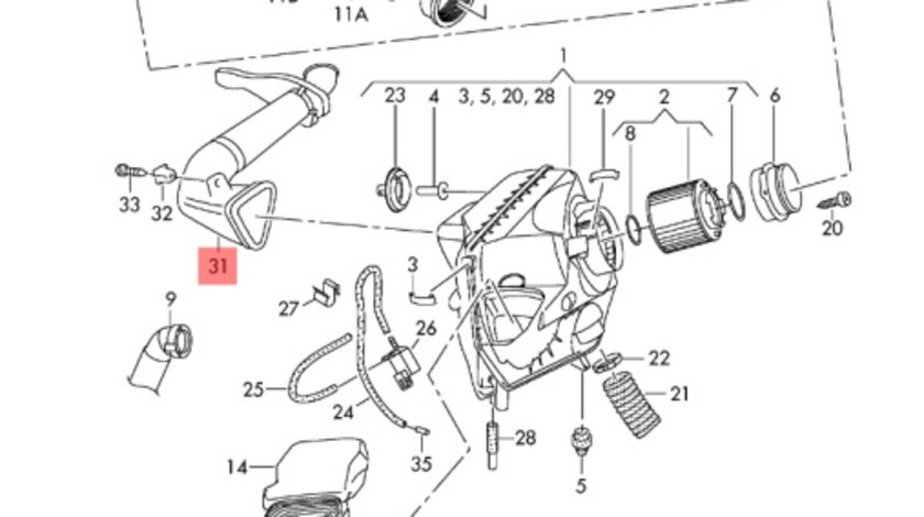 Tubulatura aer Audi A6 4F C6 3.0 TDI BMK OEM 4F0129604C