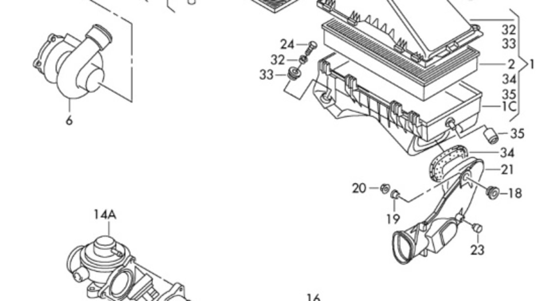 Tubulatura intercooler 1.9 TDI Volkswagen GOLF 4 (1J1) 1997-2005 1J0129654L OEM 1J0129654L