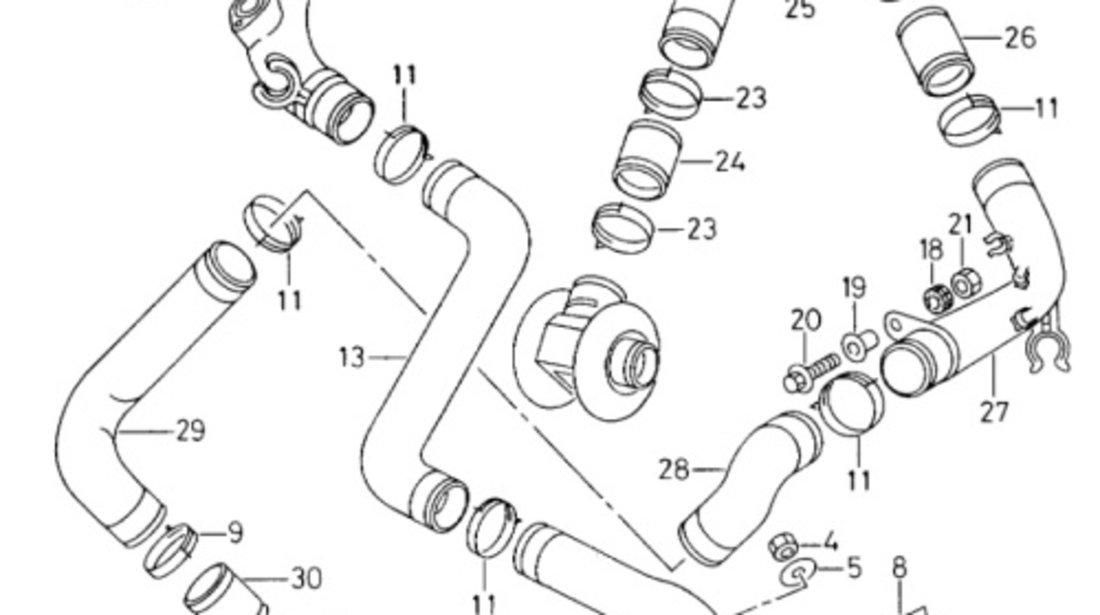 Tubulatura intercooler Volkswagen Caddy ALH1.9 TDI 6K0145840AB OEM 6K0145840AB