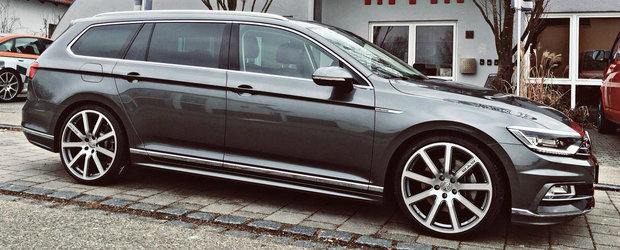 Tuning bomba pentru VW Passat. Masina germana a primit roti pe 20" si 350 CP