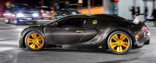 Tuning Bugatti: Unicul Mansory Linea Vincero d'Oro, surprins recent pe strazile din Los Angeles