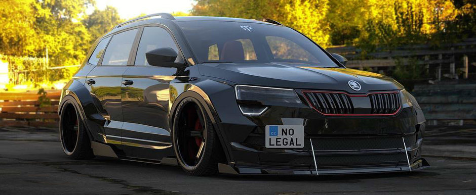 Tuning extrem. Cu putina nebunie, cam asa ar putea arata o SKODA KAROQ Tuning extrem. Cu putina nebunie, cam asa ar putea arata o SKODA KAROQ