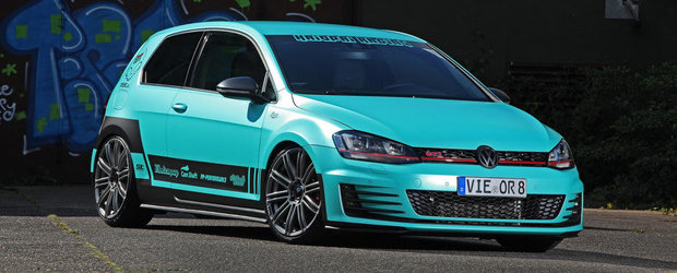 Tuning VW: Ce-ai zice de un Golf GTI imbracat in... negru si turcoaz?