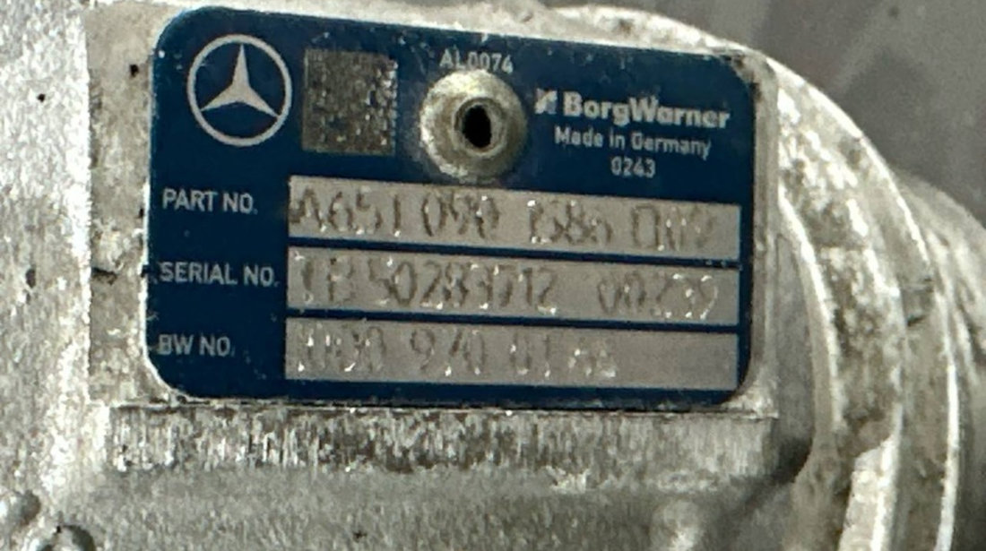 Turbina A65109015860 Mercedes-Benz Clasa C Cabrio (A205) 2.1 CDI 4-matic 170 cai OM 651.921