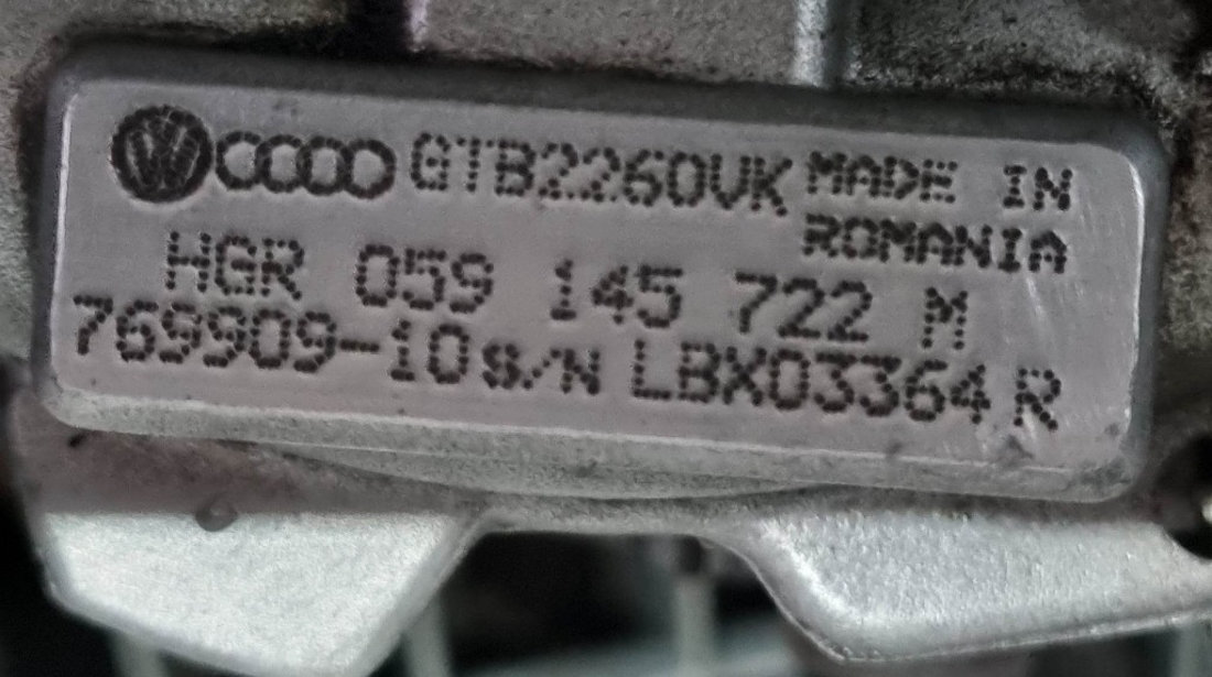 Turbina Audi Q7 4L 3.0 TDI 211 cai motor CASB cod piesa : 059145722M