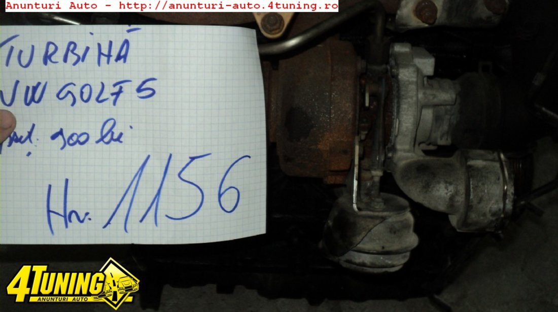 Turbina VW Golf 5 model 2006 1 9 TDI 105 CP Tip KKK