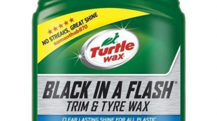 Turtle Wax Black In A Flash Solutie Dressing Luciu Plastic Exterior Si Anvelope 300ML FG52791