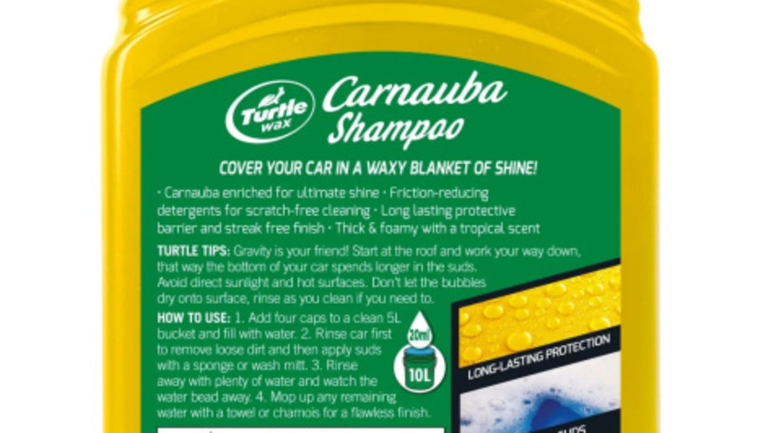 Turtle Wax Carnauba Shampoo Wash &amp; Wax Sampon Auto Cu Ceara 500ML TW FG53337