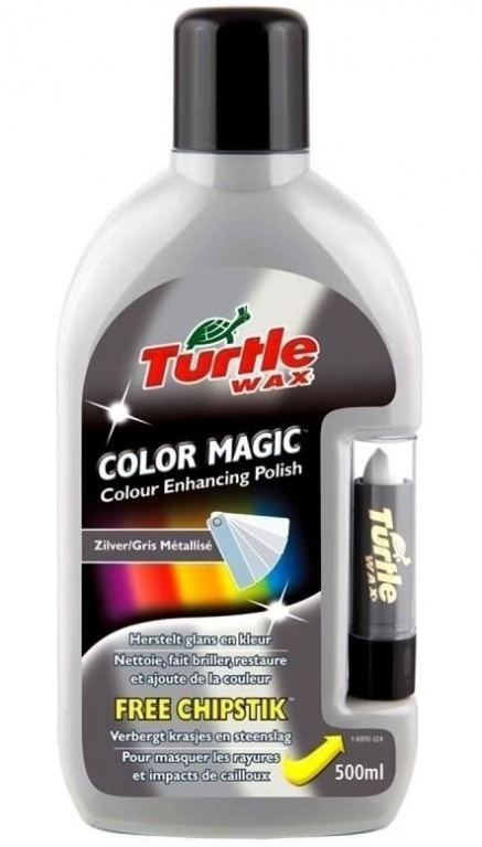Turtle Wax Color Magic Polish Argintiu + Stick 500ML FG6906