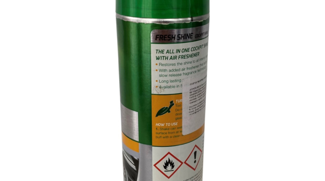 Turtle Wax Fresh Shine Interior Spray Silicon Bord New Car 500ML FG7625