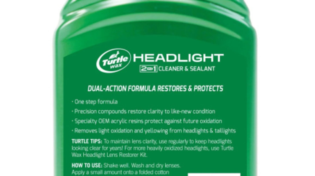 Turtle Wax Headlight Cleaner &amp; Sealant 2 In 1 Pasta Restaurat Polisat Si Protectie Faruri 300ML TW FG53182