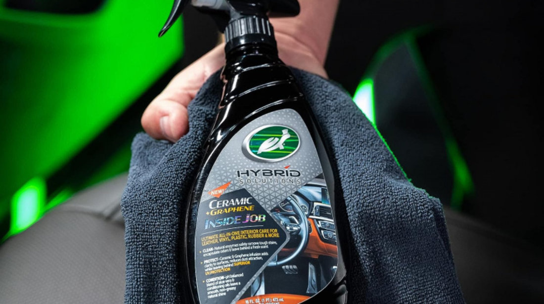 Turtle Wax Hybrid Solutions Sampon Auto Cu Ceara 1.42L TW FG53589 + Turtle Wax Hybrid Solutions Ceramic Ceara Auto Lichida 500ML TW FG53591 + Turtle Wax Hybrid Solutions Ceramic + Graphene Solutie Intretinere Interior 500ML AMT70-224