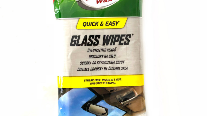 Turtle Wax Servetele Umede Geamuri Glass Wipes 25 Buc TW FG0013