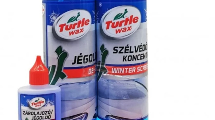 Turtle Wax Set Dezghetat Auto Solutie Dezghetat Parbriz 500ML + Solutie Parbriz Concentrat -65°C 500ML + Solutie Dezghetat Yale 50ML + Racleta FG0011