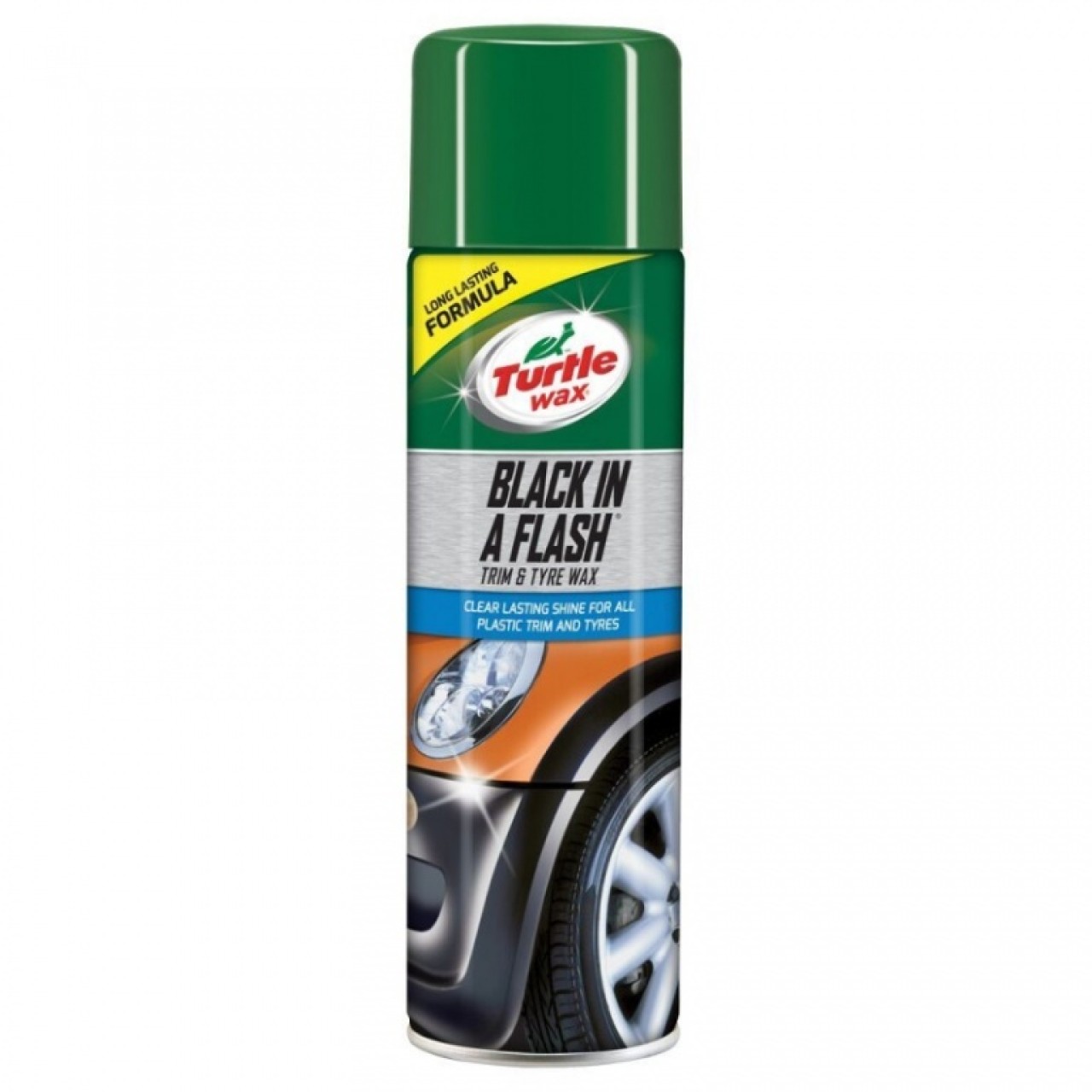 Turtle Wax Spray Curatat Plastic Exterior Si Anvelope Black In A Flash 500ML FG51777