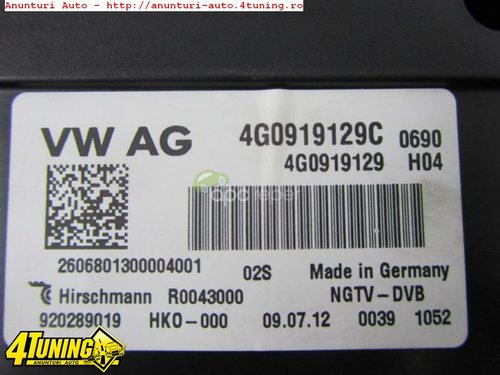 TV Tuner Audi A8 S8 4H original cod 4G0919129C